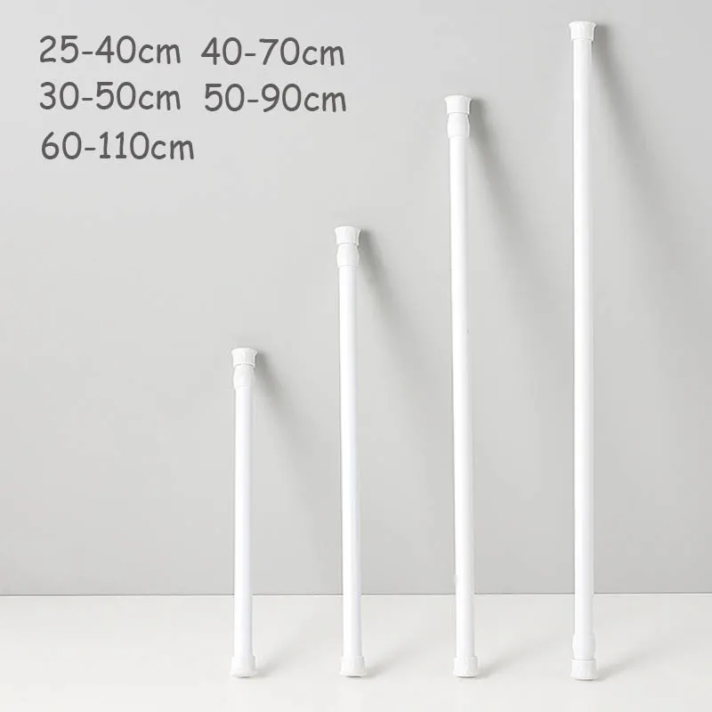 Home Hardware Bathroom Accessories - 25-110 ซม.สปริงโหลดขยาย Rod มัลติฟังก์ชั่นปรับผ้าม่าน Telescopic POLE