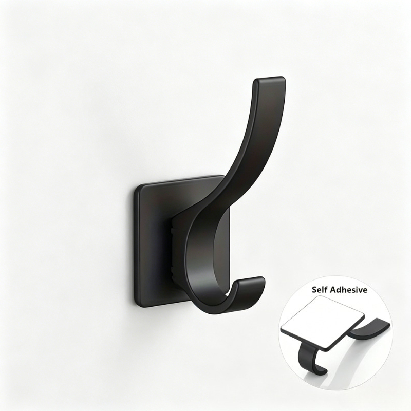 Robe Hook Adhesive - ตะขอแขวนผนังแบบกาว 2/4 ชิ้น แข็งแรง ทนทาน ไม่ต้องเจาะผนัง