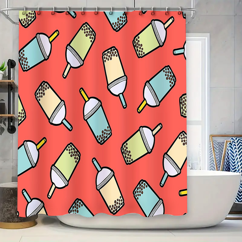Home Bathroom Decor Ideas - ม่านอาบน้ำลายชานมไข่มุกสุดน่ารัก ของตกแต่งห้องน้ำดีไซน์ทันสมัย ของตกแต่งบ้านสุดอินเทรนด์ ไอเดียของขวัญ ของตกแต่งห้องสไตล์สวยงาม