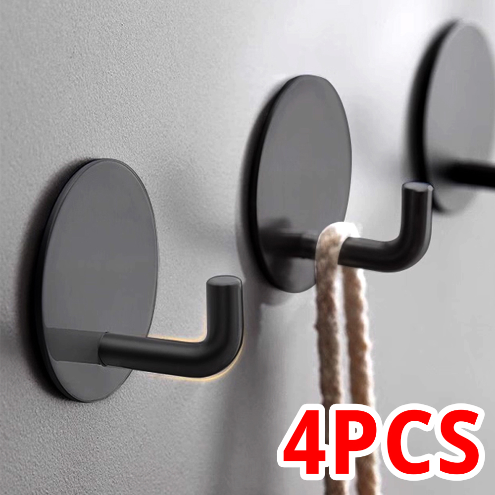 Robe Hook Adhesive - ตะขอแขวนติดผนังแบบวงกลม ติดด้วยตัวเอง สำหรับแขวนเสื้อผ้า ผ้าเช็ดตัว กระเป๋า ใช้ในครัว