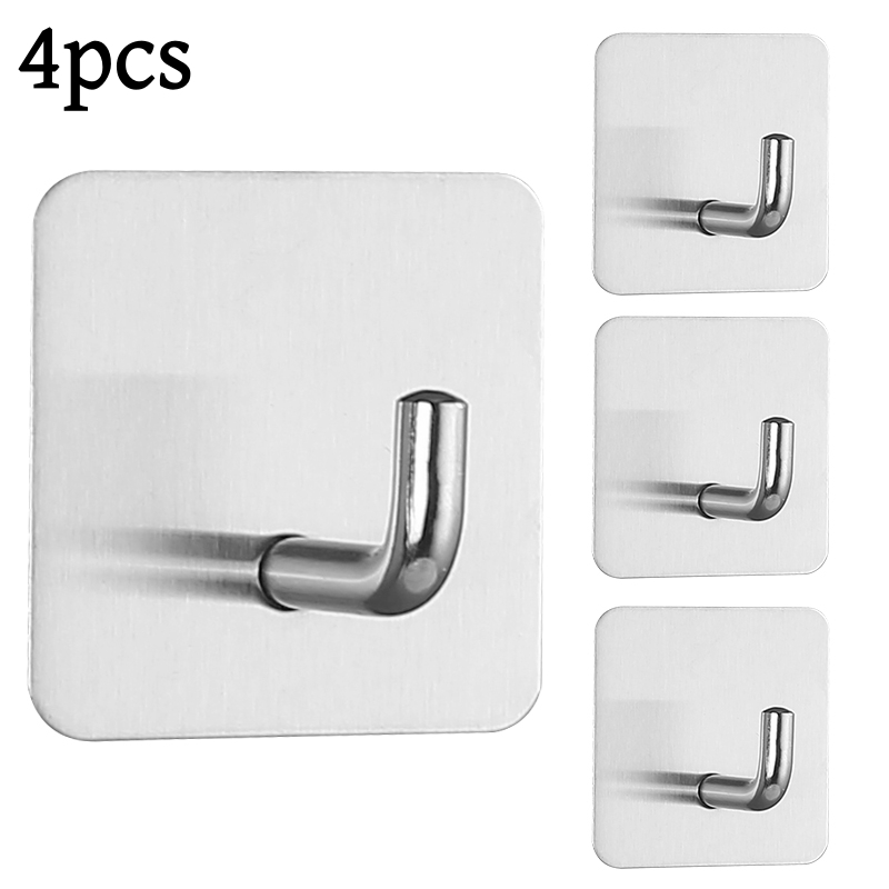 Robe Hook Adhesive - ตะขอแขวนผนังแบบติดเอง 2-4 ชิ้น ที่แขวนผ้าเช็ดตัว ที่แขวนเสื้อผ้า ที่แขวนกระเป๋า