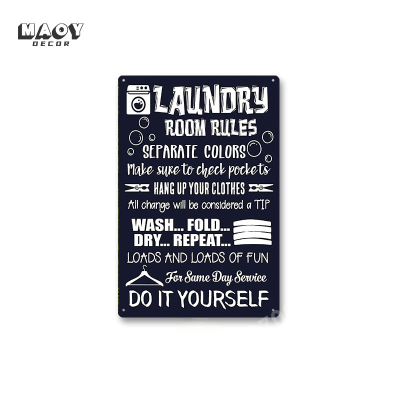 ป้ายโลหะติดผนังตกแต่งห้องซักรี - Home Bathroom Decor บทวิจารณ์และราคา