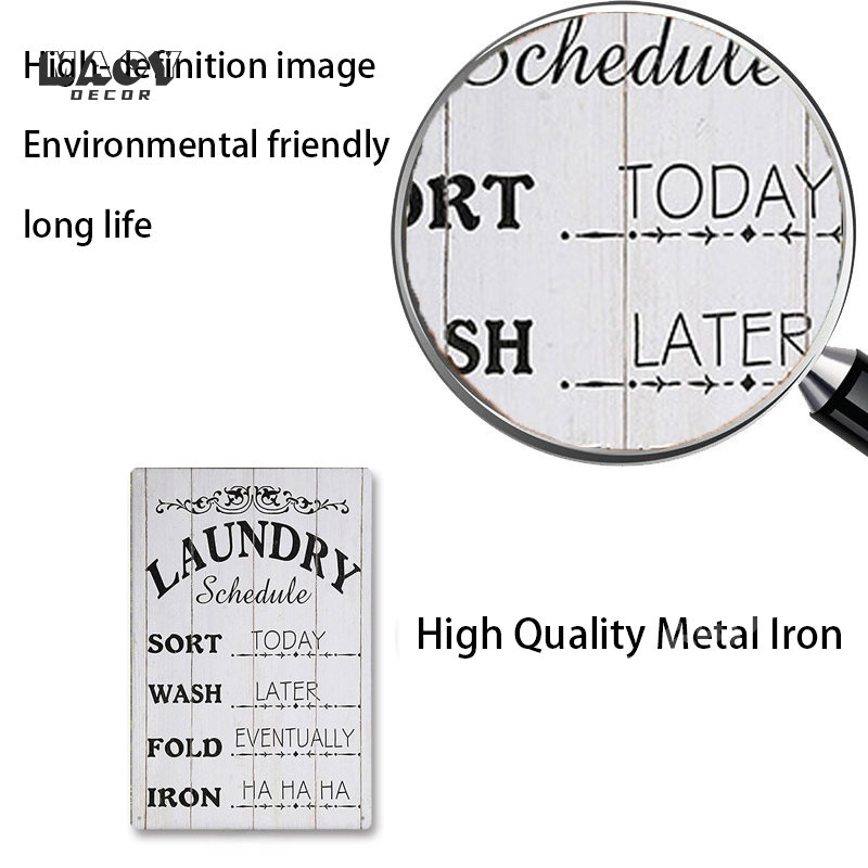 ป้ายโลหะติดผนังตกแต่งห้องซักรี - Home Bathroom Decor บทวิจารณ์และราคา