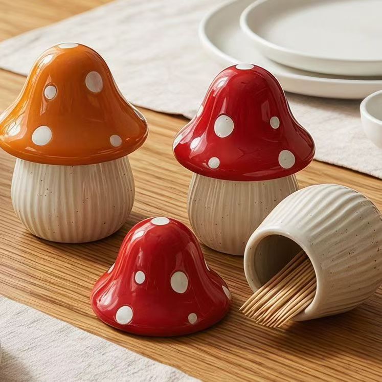 กระปุกเซรามิคลายการ์ตูนรูปเห็ด - Home Design Bathroom บทวิจารณ์และราคา