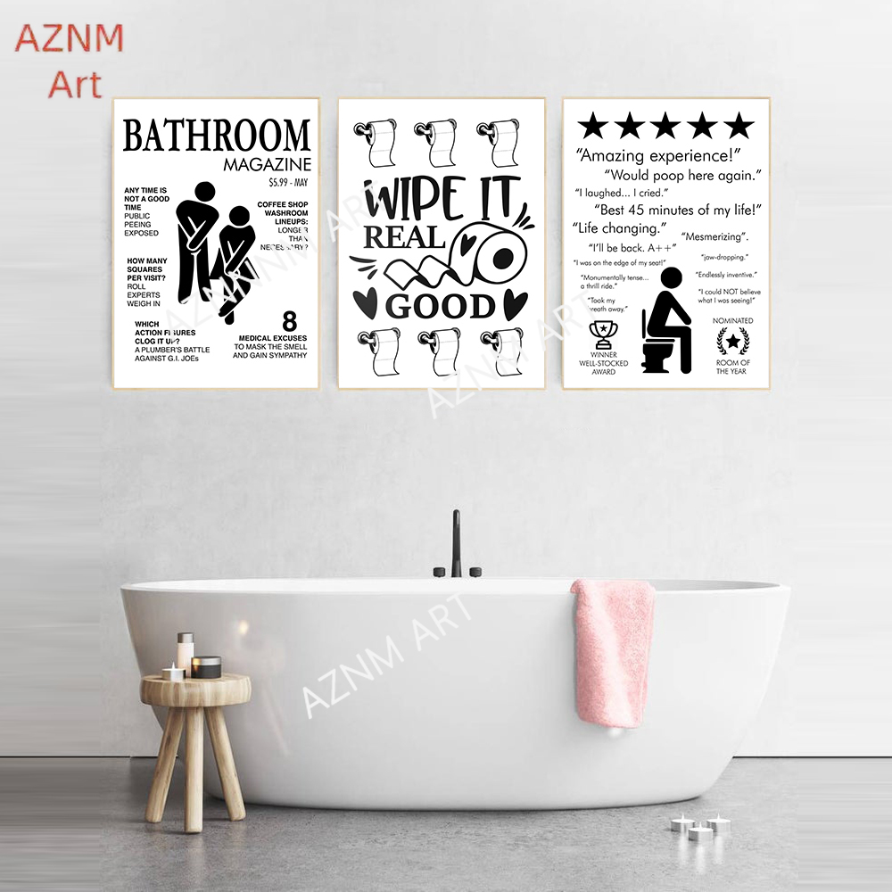 ภาพพิมพ์บนผ้าใบติดผนัง กฎห้องน - Home Design Bathroom บทวิจารณ์และราคา