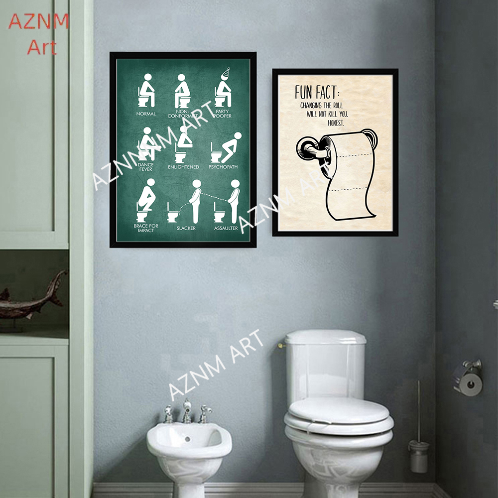 ภาพพิมพ์บนผ้าใบติดผนัง กฎห้องน - Home Design Bathroom บทวิจารณ์และราคา