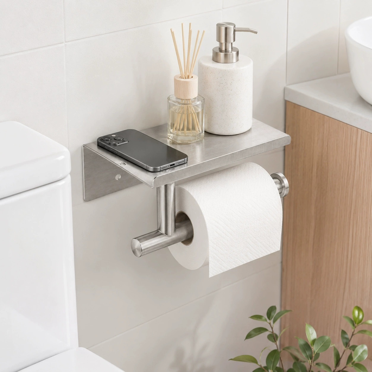 ที่วางกระดาษชำระสแตนเลสสำหรับห - Home Bathroom Paper Towels บทวิจารณ์และราคา