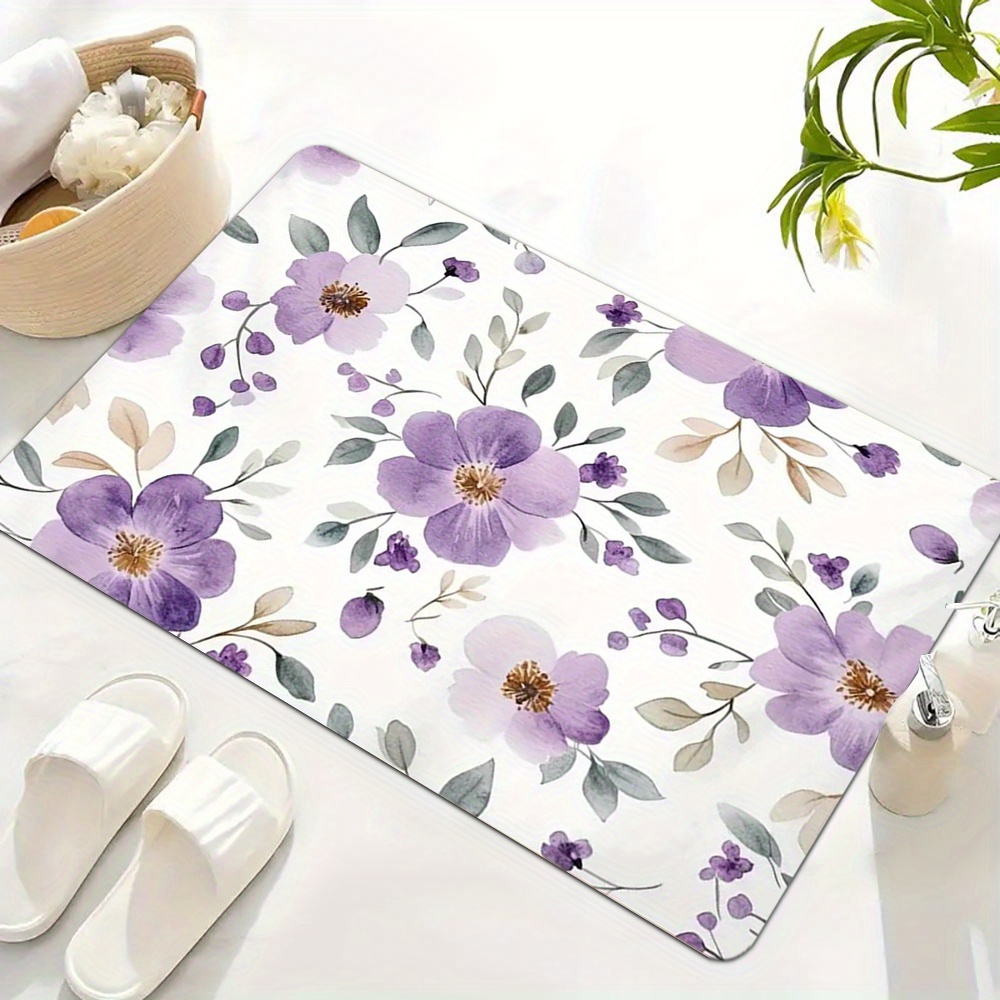 พรมเช็ดเท้าลายดอกไม้สุดหรู พรม - Home Bathroom Decor Ideas บทวิจารณ์และราคา