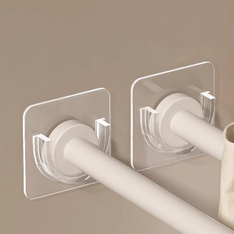 ขายึดราวม่านแบบใสติดผนังไม่ต้อ - Home Bathroom Decor บทวิจารณ์และราคา