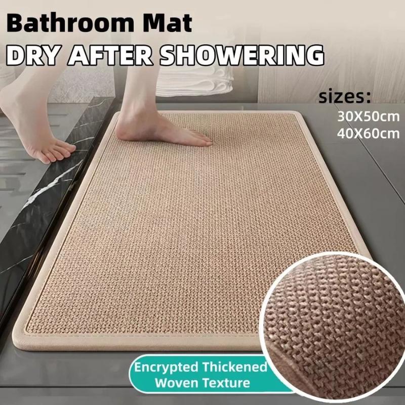 พรมปูพื้นห้องน้ำกันลื่น ดูดซับ - Jet Home Bathroom Mats บทวิจารณ์และราคา