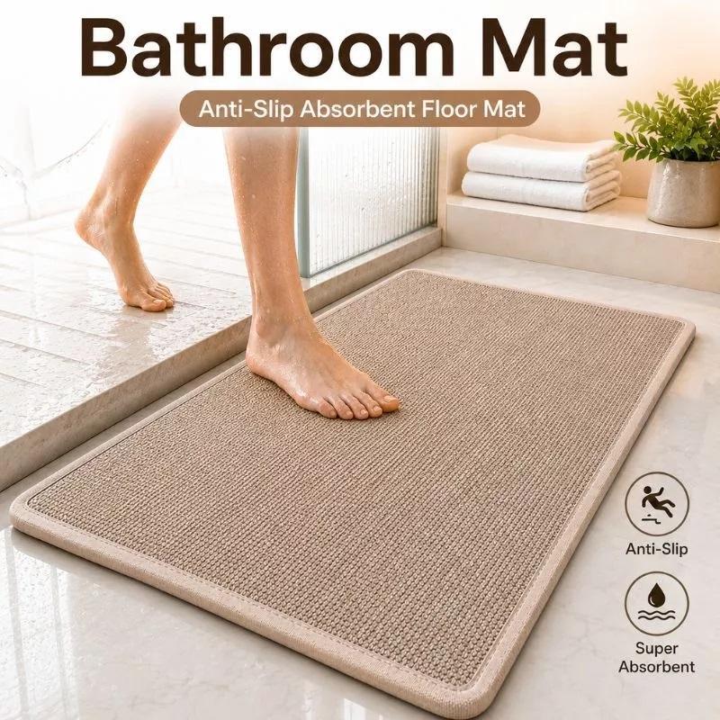 พรมปูพื้นห้องน้ำกันลื่น ดูดซับ - Jet Home Bathroom Mats บทวิจารณ์และราคา
