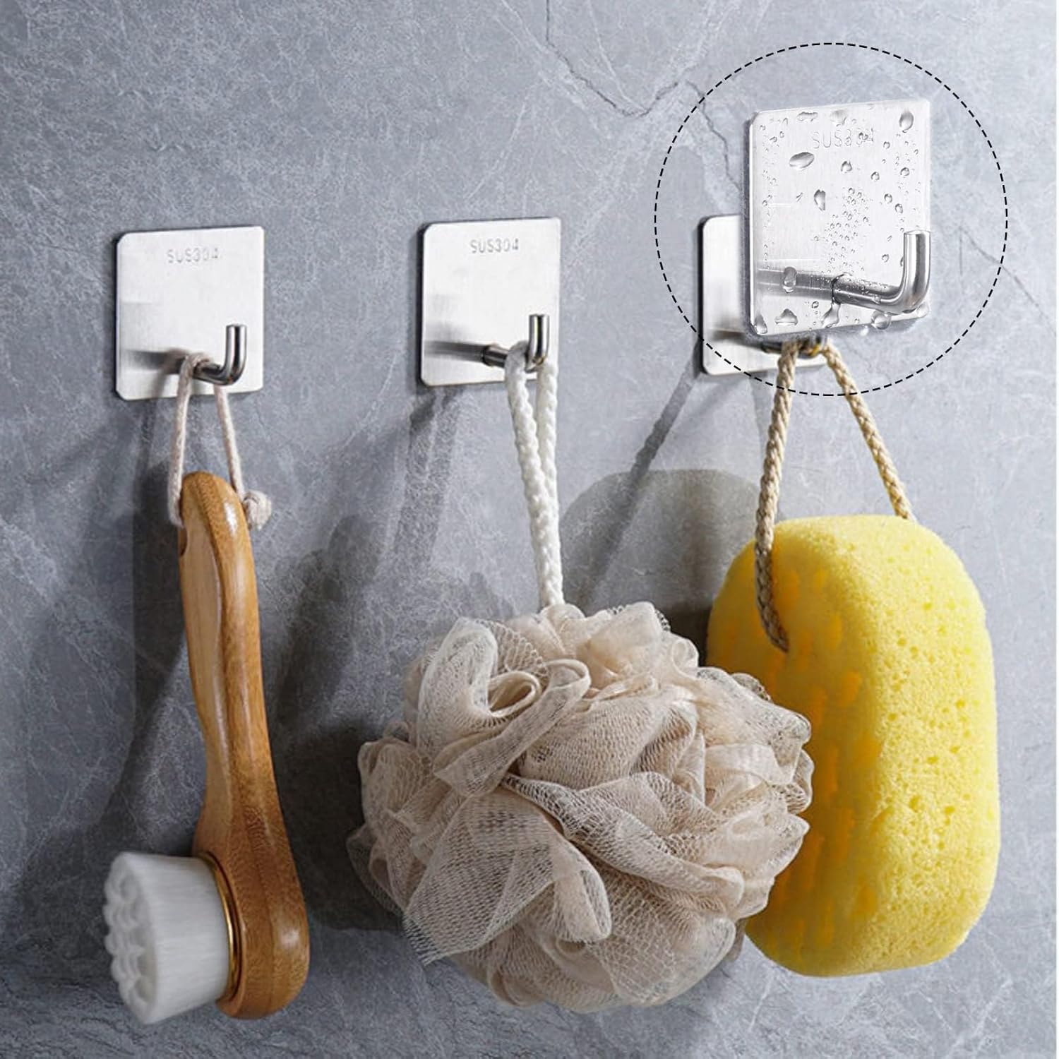 ตะขอแขวนผ้าสแตนเลสแบบหนาพิเศษ  - Robe Hook Adhesive บทวิจารณ์และราคา