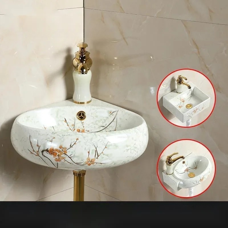 อ่างล้างหน้าเซรามิกทรงสามเหลี่ - Home Design Bathroom บทวิจารณ์และราคา