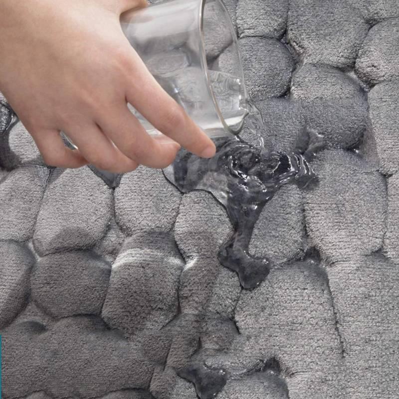 พรมเช็ดเท้ากันลื่นลายหินกรวด ด - Jet Home Bathroom Mats บทวิจารณ์และราคา