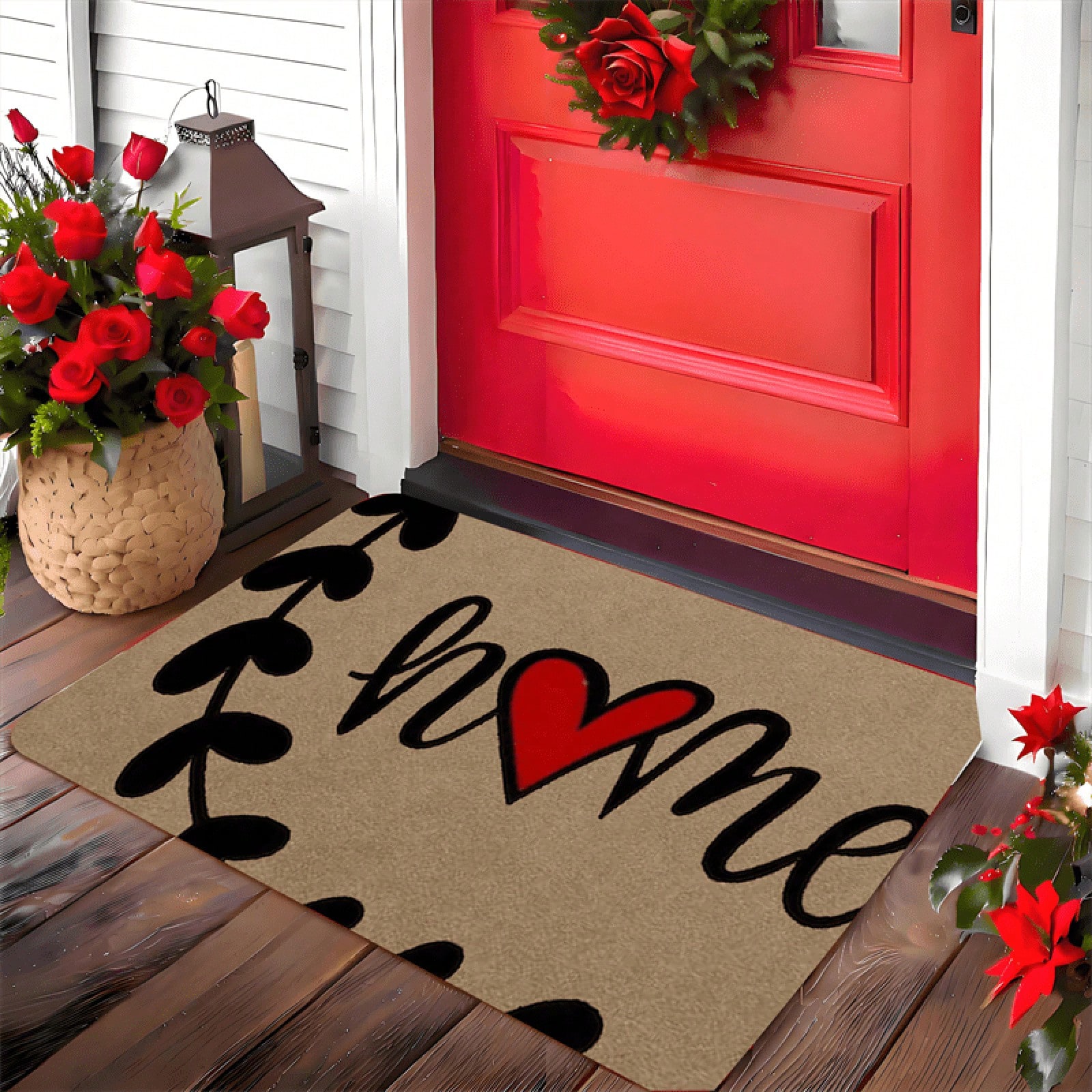 พรมเช็ดเท้ารูปหัวใจสำหรับวันวา - Home Bathroom Decor Ideas บทวิจารณ์และราคา