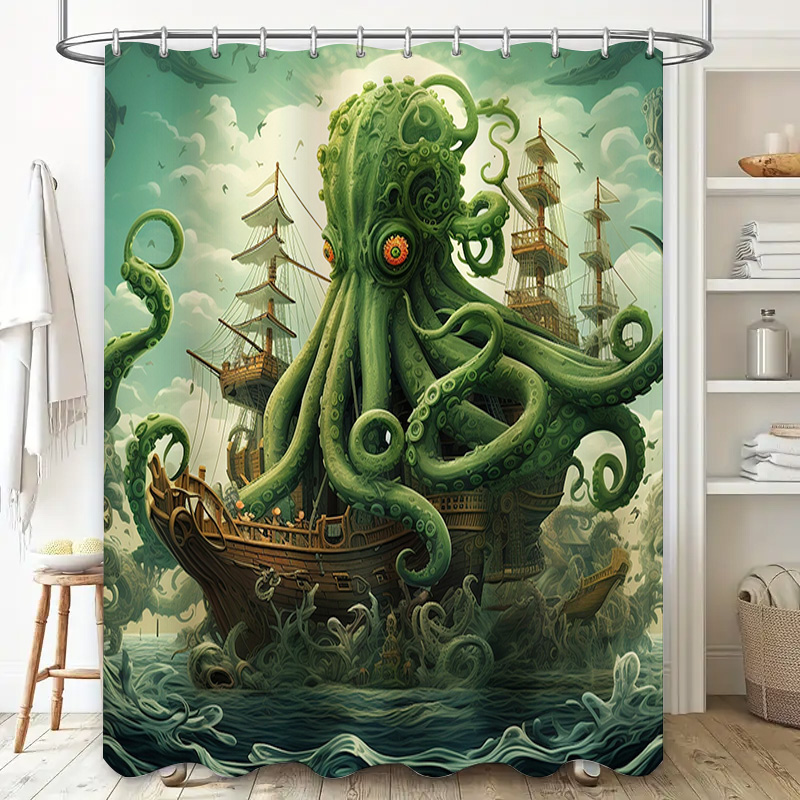 Octopus เรือผ้าม่านอาบน้ํา Sur - Home Bathroom Decor Ideas บทวิจารณ์และราคา