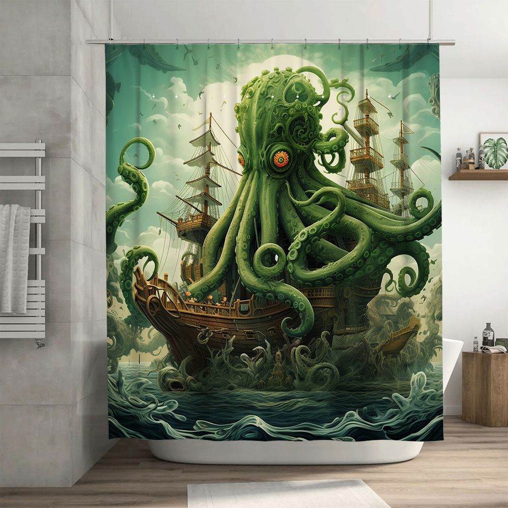 Octopus เรือผ้าม่านอาบน้ํา Sur - Home Bathroom Decor Ideas บทวิจารณ์และราคา
