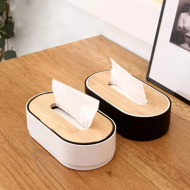 กล่องใส่กระดาษทิชชูไม้ไผ่ ที่เ - Home Bathroom Paper Towels บทวิจารณ์และราคา