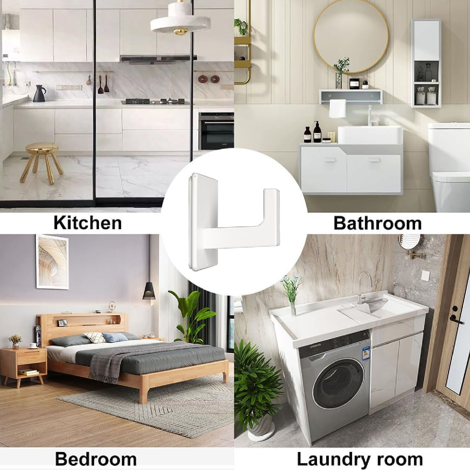 ตะขอแขวนผ้าขนหนูแบบติดผนัง 1 ช - Robe Hook Adhesive บทวิจารณ์และราคา