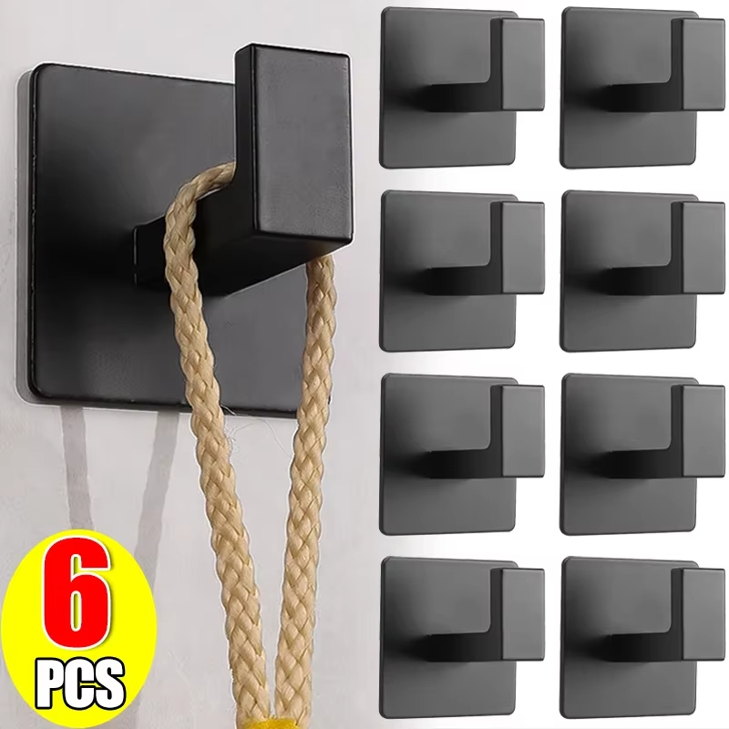 1/6Pcs Strong Self-Adhesive Wa - Robe Hook Adhesive บทวิจารณ์และราคา