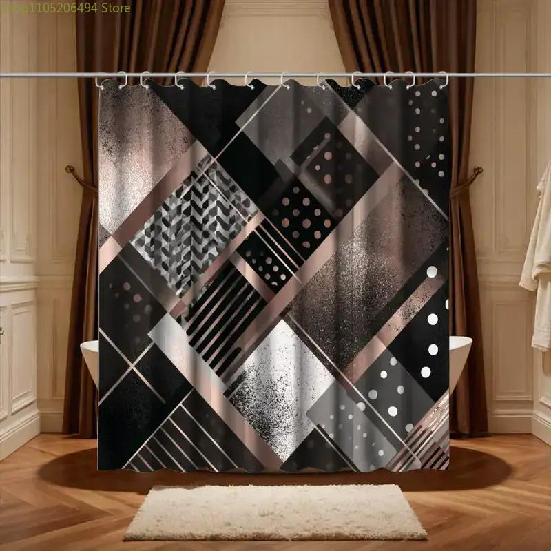 ม่านอาบน้ำลายเรขาคณิตสมัยใหม่  - Home Bathroom Decor Ideas บทวิจารณ์และราคา