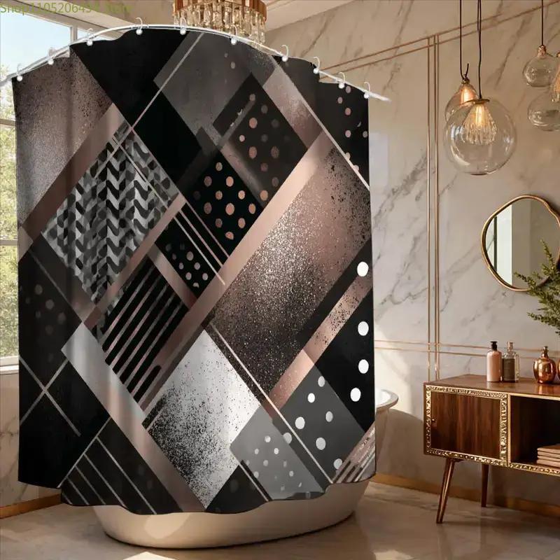 ม่านอาบน้ำลายเรขาคณิตสมัยใหม่  - Home Bathroom Decor Ideas บทวิจารณ์และราคา