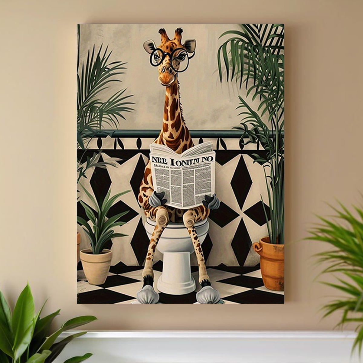 ภาพวาดบนผืนผ้าใบ 2 มิติ 1 ชิ้น - Home Design Bathroom บทวิจารณ์และราคา