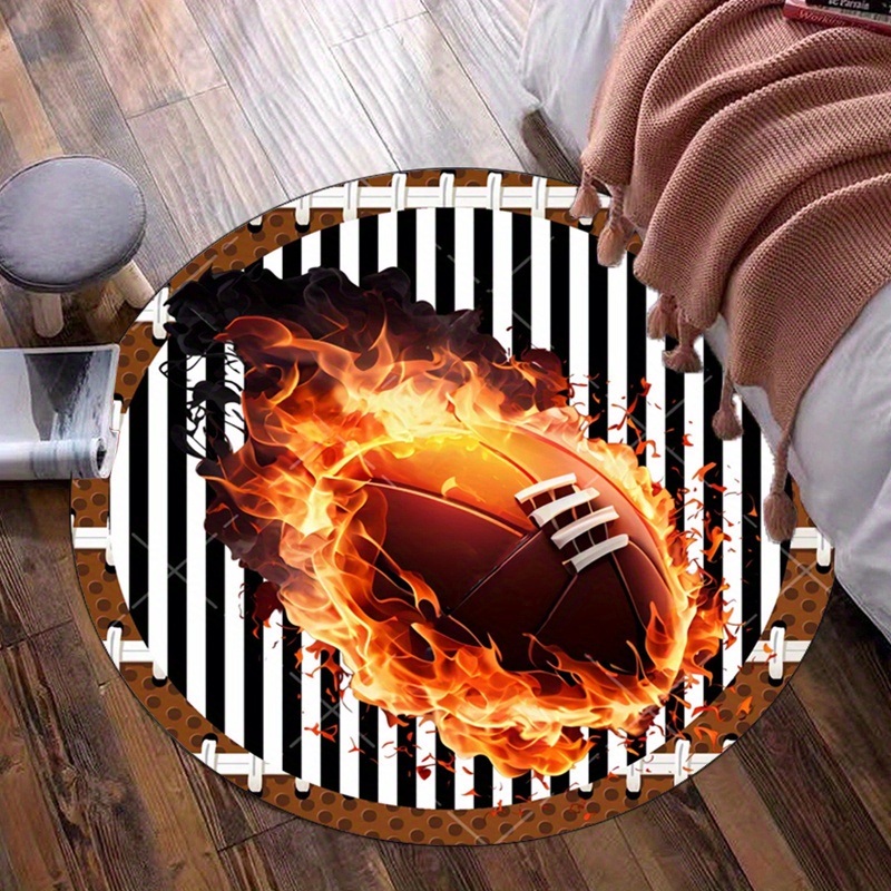 พรมกลมลายฟุตบอลสำหรับห้องนั่งเ - Home Bathroom Decor Ideas บทวิจารณ์และราคา