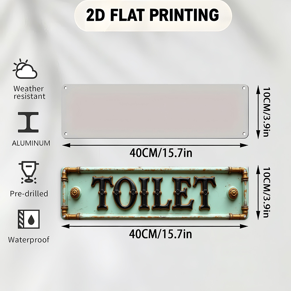 ป้ายห้องน้ำแบบแบน 2 มิติ สไตล์ - Home Bathroom Decor บทวิจารณ์และราคา