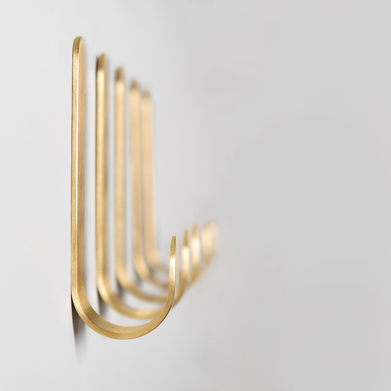 1-5pcs ตะขอผนังทองเหลืองเจาะตะ - Robe Hook Adhesive บทวิจารณ์และราคา