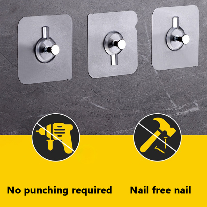 ตะขอแขวนไม่เจาะติดผนังมีกาวในห - Robe Hook Adhesive บทวิจารณ์และราคา