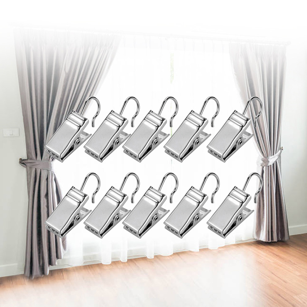 ตะขอแขวนผ้าม่านโลหะ 50 ชิ้น ทำ - Home Design Bathroom บทวิจารณ์และราคา